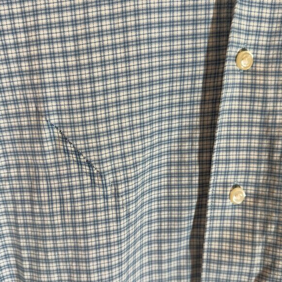 Peter Millar Wes Stretch Nylon Sport Shirt in Light Blue Mens LG Crown Crafted - Picture 12 of 12